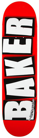 BAKER TEAM BRAND LOGO WHITE SKATEBOARD DECK 8.50