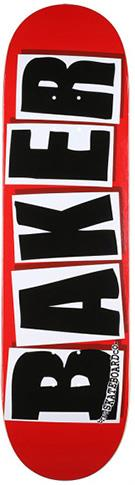 BAKER TEAM BRAND LOGO BLACK SKATEBOARD DECK 8.38