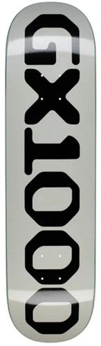 GX1000 TEAM OG LOGO GREY SKATEBOARD DECK 8.25