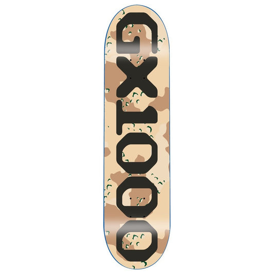GX1000 TEAM OG LOGO CAMO/BLACK SKATEBOARD DECK 8.25