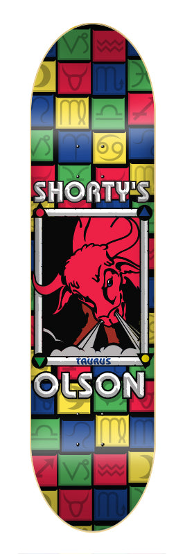 SHORTY'S SKATEBOARDS OLSON TAURUS RED DECK 8.25