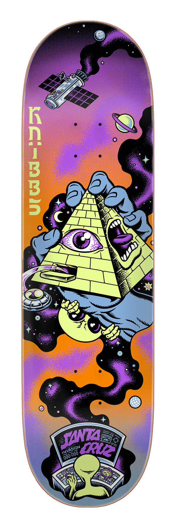 8.5in Knibbs Invasion Hand Santa Cruz Skateboard Deck