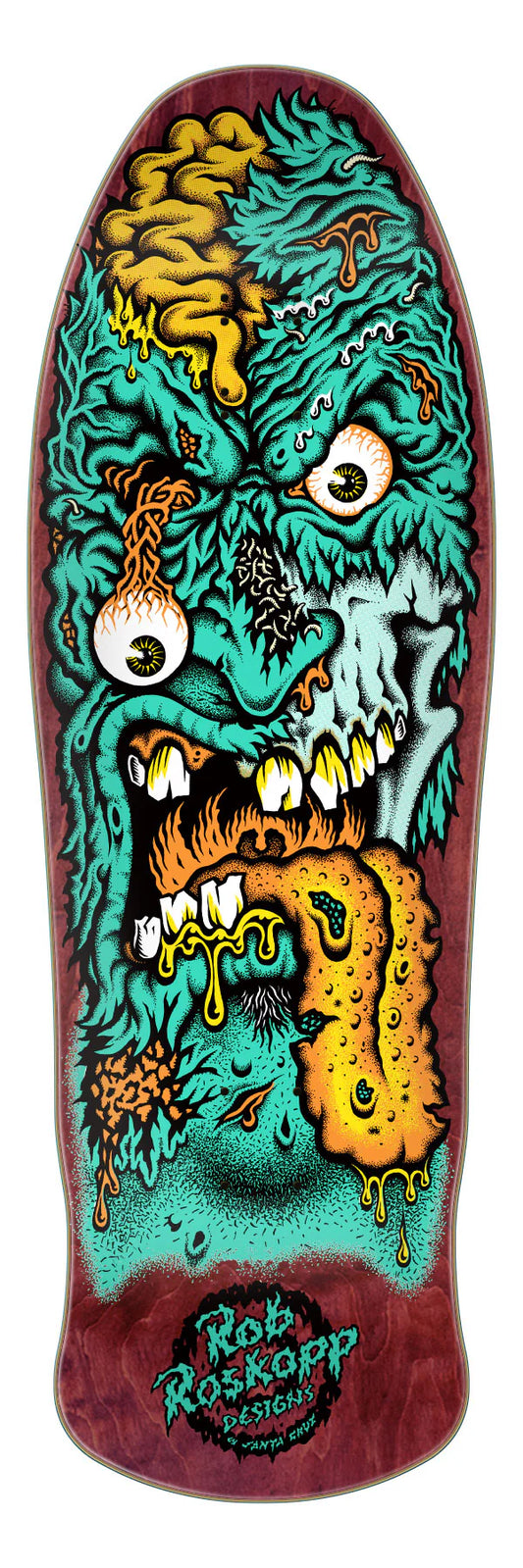 9.9in Rob Roskopp Face Two Reissue Santa Cruz Skateboard Deck