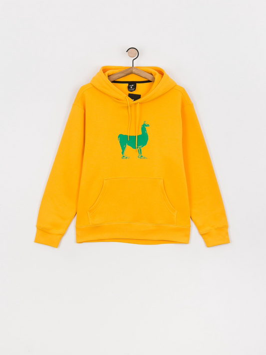 Nike SB Llama Fleece Pullover Skate Hoodie - University Gold/Stadium Green
