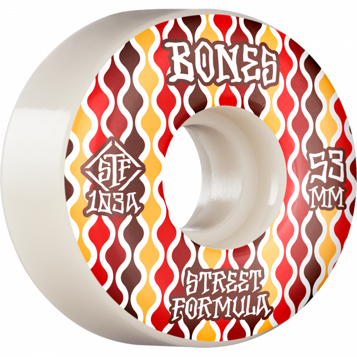 BONES WHEELS STF SKATEBOARD WHEELS RETROS 53MM V2 LOCKS 103A 4PK