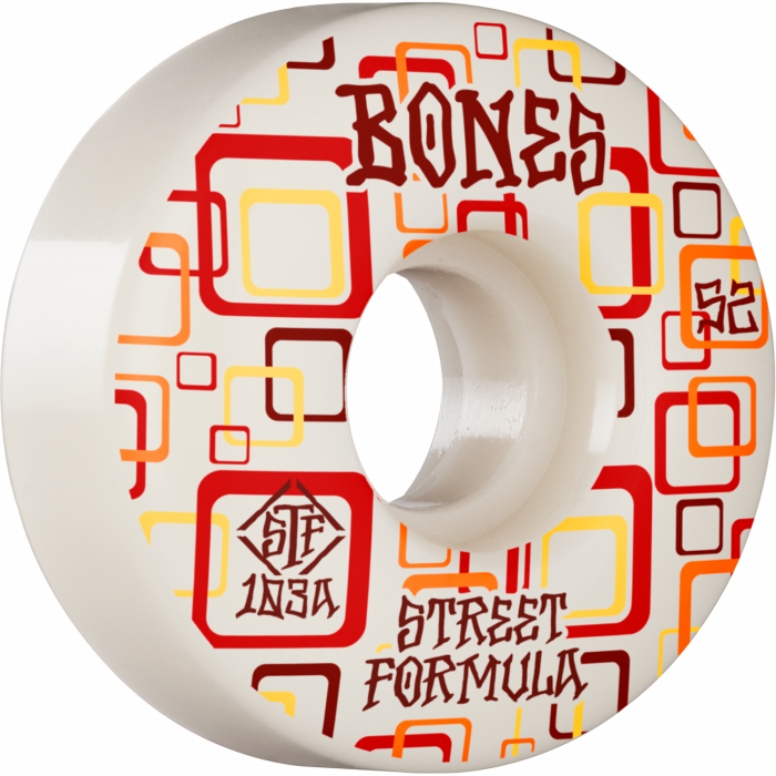 BONES STF V3 RETROS 52mm 103a WHT/RED