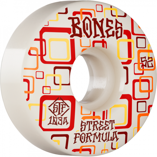 BONES STF V3 RETROS 52mm 103a WHT/RED