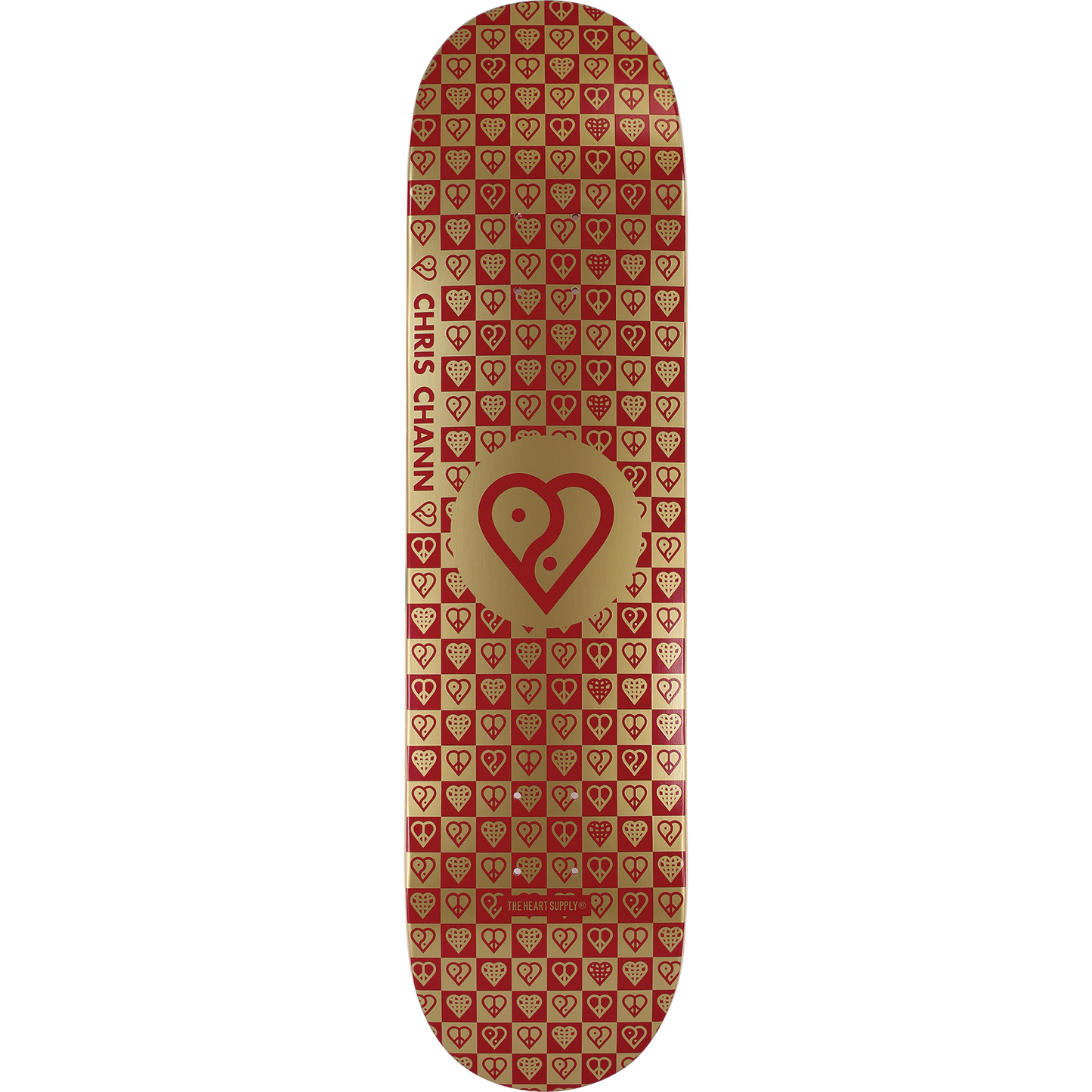 The Heart Supply Skateboards Chris Chann Trinity Gold Foil Skateboard Deck - 8" x 31.875"