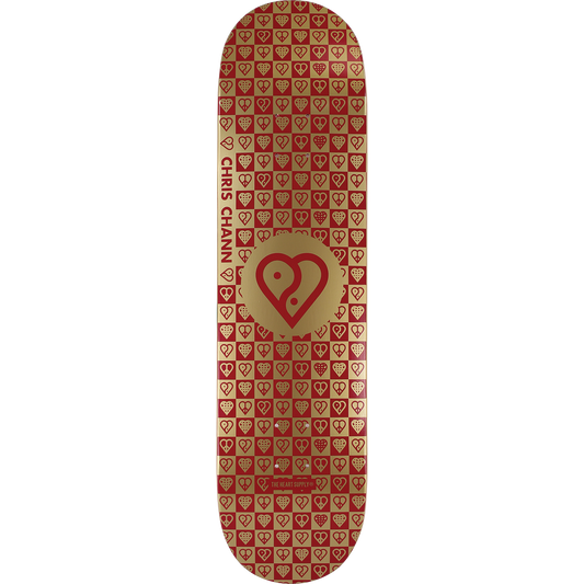 The Heart Supply Skateboards Chris Chann Trinity Gold Foil Skateboard Deck - 8" x 31.875"