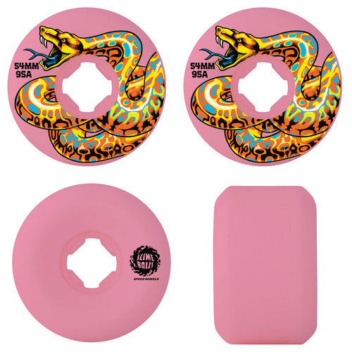 Slime Balls Skateboard Wheels 54mm Kendall Snake Hardline 95A Pink