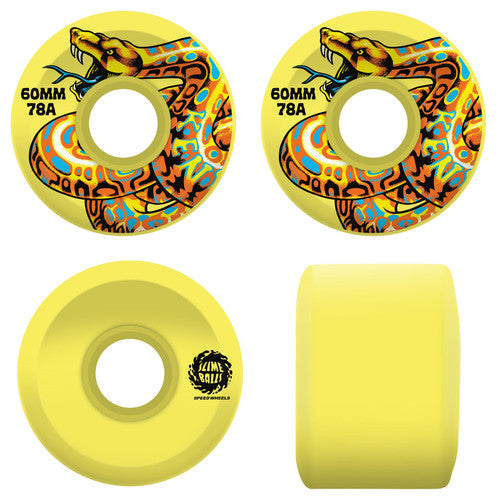 Slime Balls Skateboard Wheels 60mm Kendall Snake OG Slime 78A Yellow