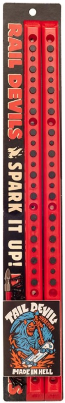 TAIL DEVIL RAIL DEVILS RED SKATEBOARDING RAIL GUARDS