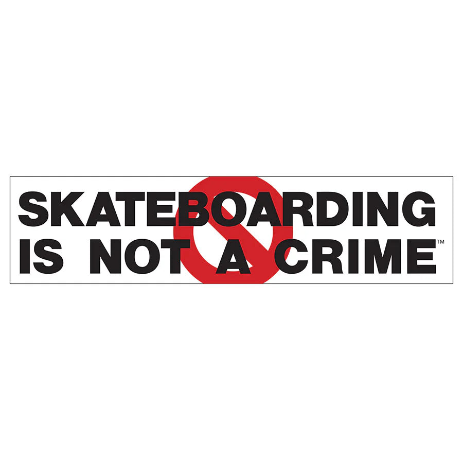 Skateboarding Is Not A Crime 10in Bullet Sticker