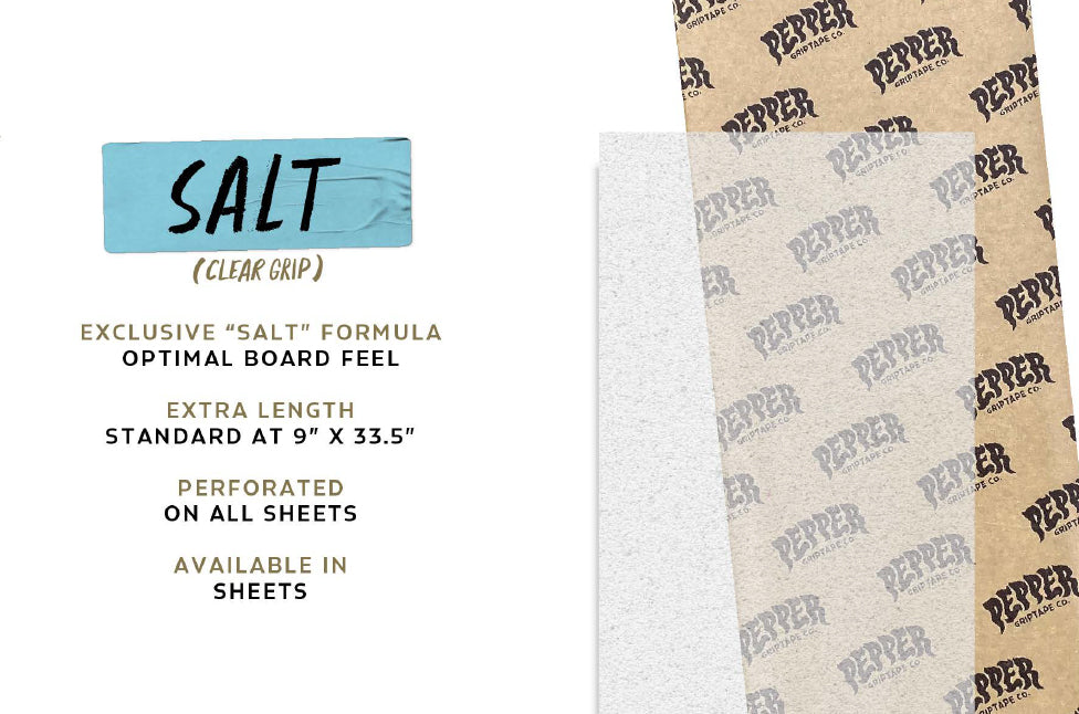 PEPPER SALT CLEAR GRIPTAPE 10.5 X 33.50