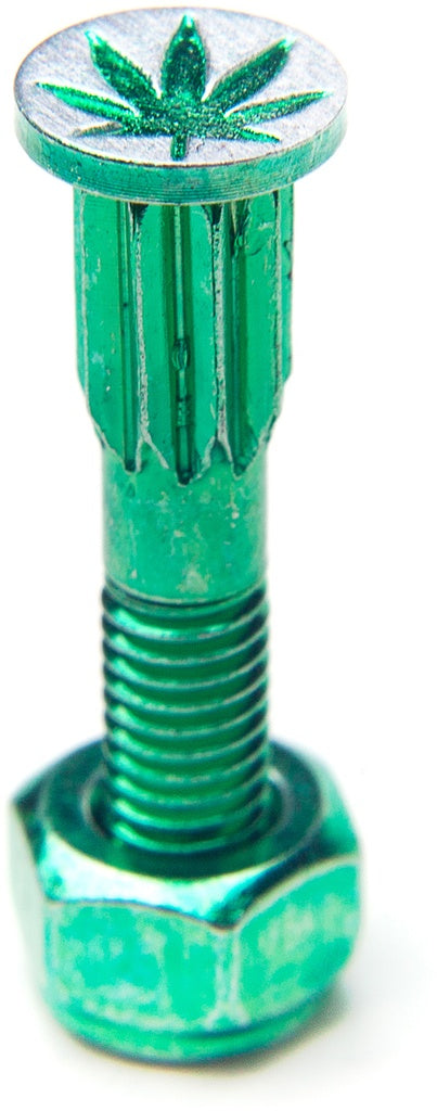 SCREW CITY SKATEBOARD HARDWARE GREEN SWEET LEAF 1"