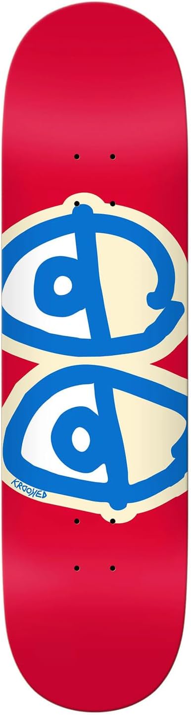 Krooked Skateboards Team Eyes Deck 8.25" Red