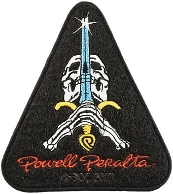Powell Peralta Sword and Skull Skateboard Patch Black