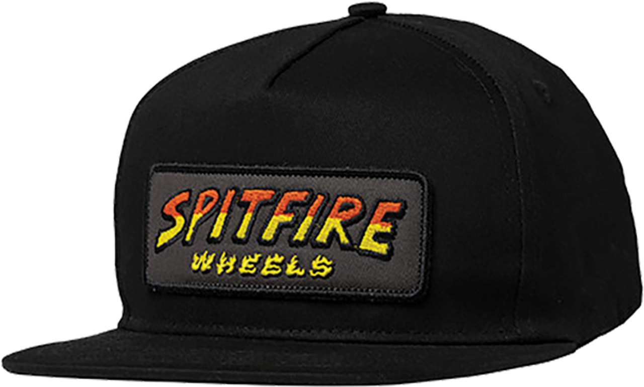 SPITFIRE HELL HOUNDS SCRIPT PATCH HAT ADJ-BLACK
