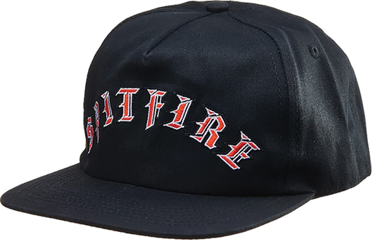 SPITFIRE OLD E ARCH HAT ADJ-BLACK/RED/GREEN