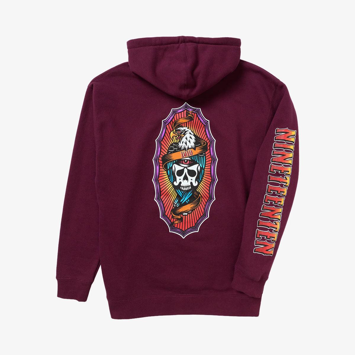 Hawks On The Run Hoodie Maroon