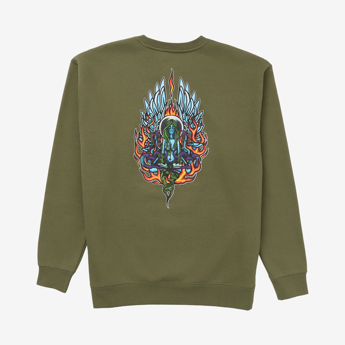 Freya EMB Crew olive
