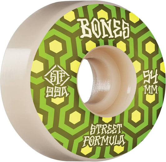 BONES WHEELS STF SKATEBOARD WHEELS RETROS 54MM V1 STANDARD 99A 4PK