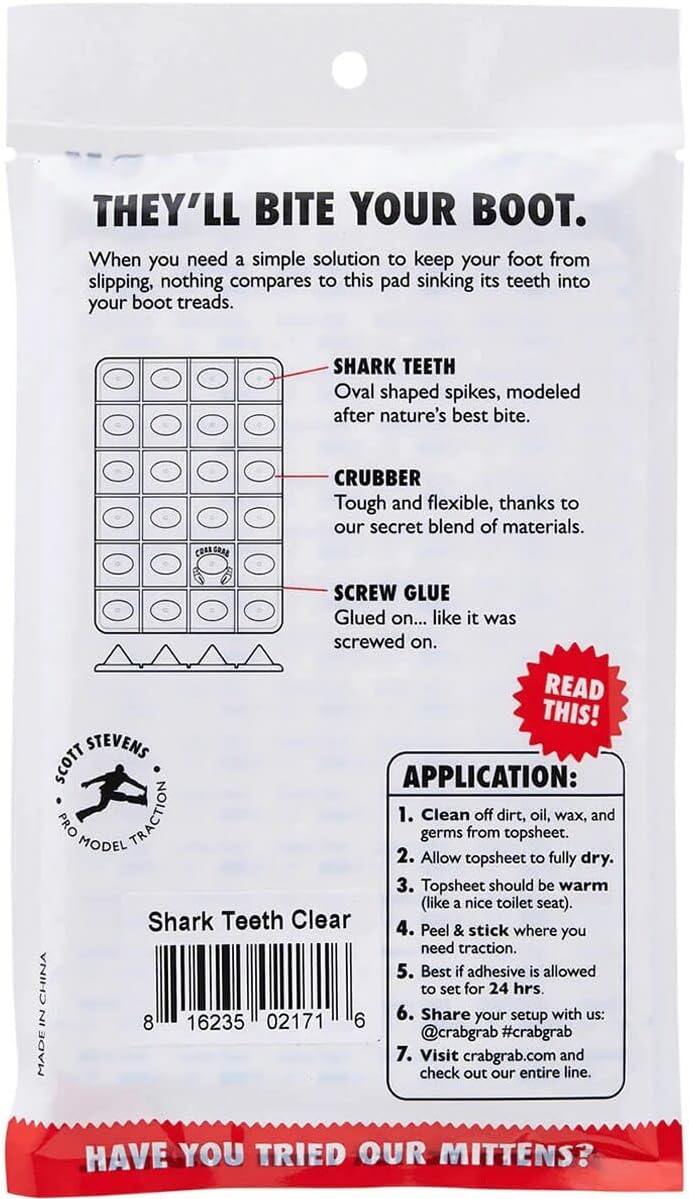 Crab Grab Shark Teeth Powder Blue Snowboard Stomp Pad