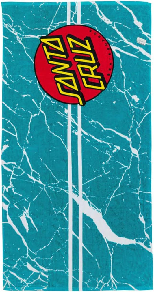SANTA CRUZ Classic Dot Towel Teal Marble OS
