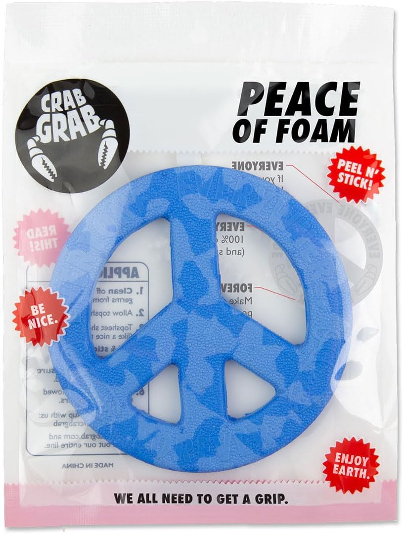 Crab Grab Peace of Foam Snowboarding Stom Pad Blue Swirl