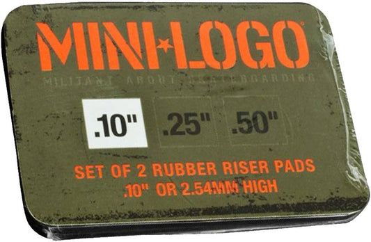 Mini Logo .10" Rubber Skateboard Riser Pads - 2 Pack
