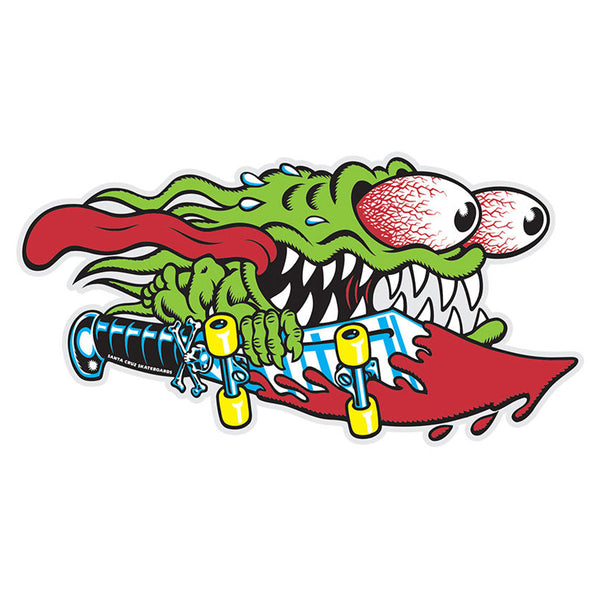 Santa Cruz Slasher Sticker 6.25" X 3.25" Clear