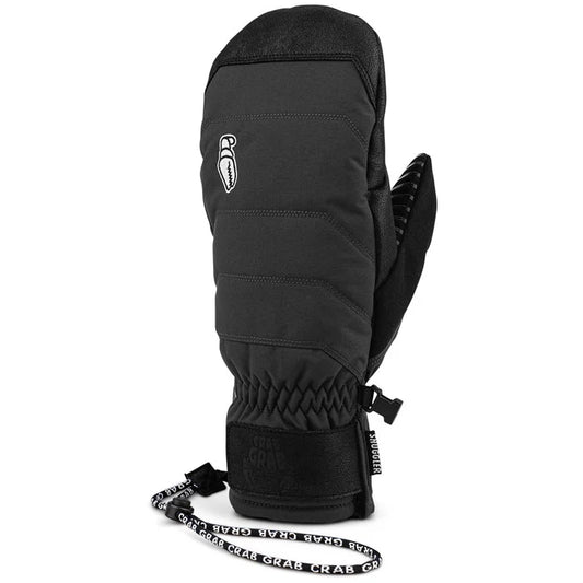 Crab Grab Women's Snuggler Washed Black Snowboarding Mittens 2025