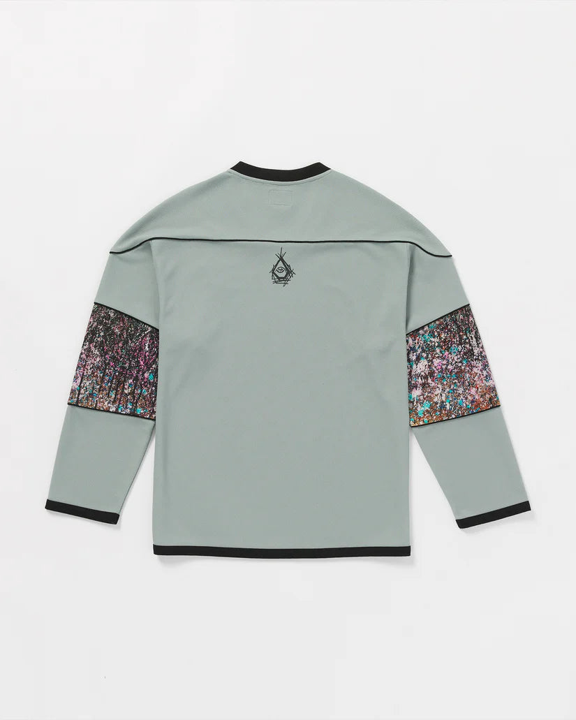 VOLCOM JAPAN BY BRYAN IGUCHI KNIT LONG SLEEVE SHIRT - CYPRESS GREEN