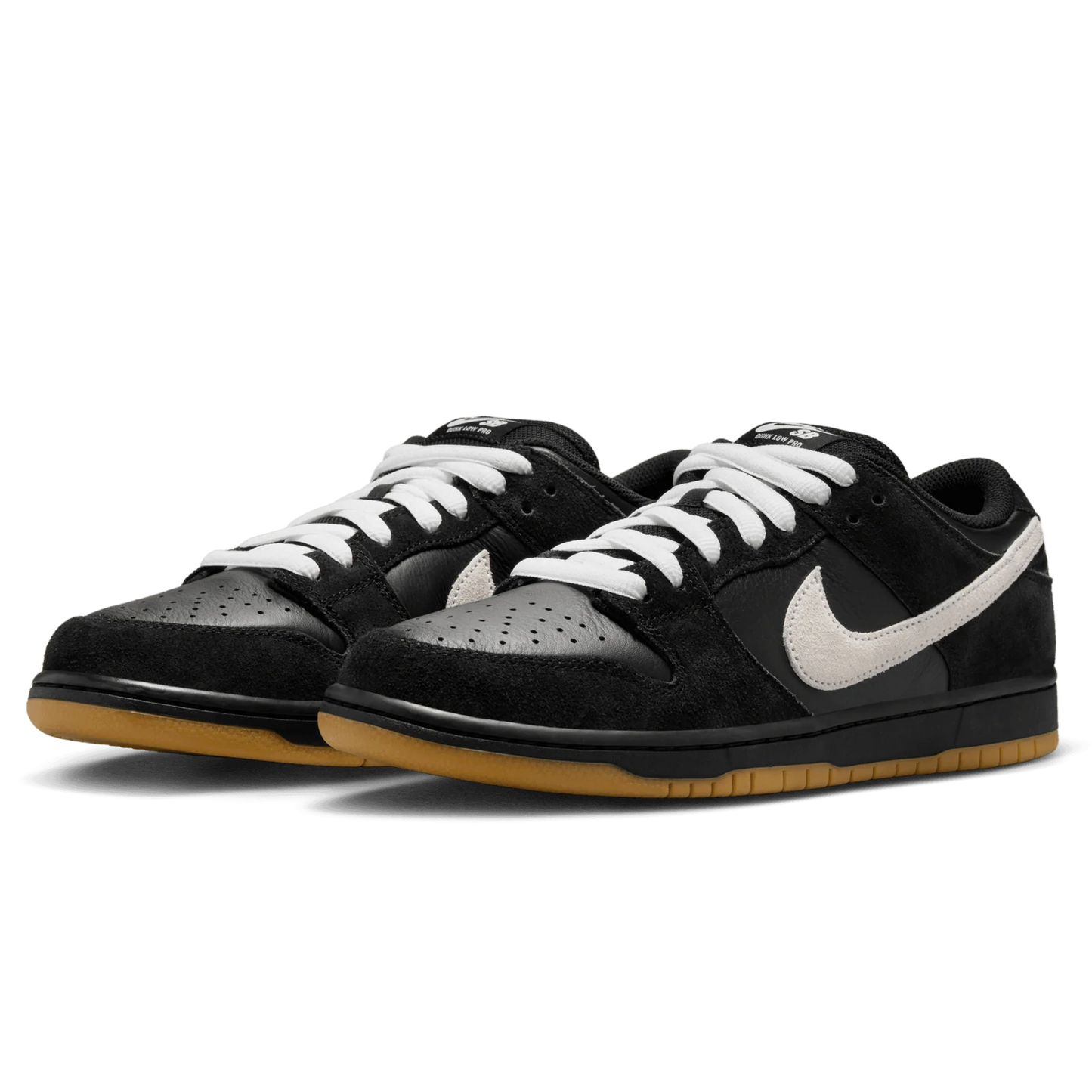 Nike SB Dunk Low Pro Black/White-Black Gum Skateboarding Shoes