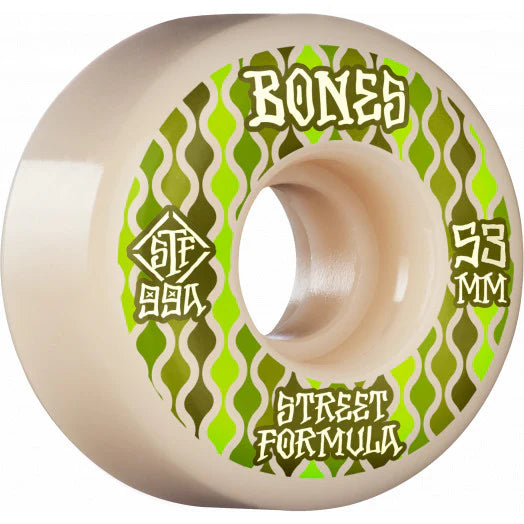 BONES WHEELS STF SKATEBOARD WHEELS RETROS 53MM V2 LOCKS 99A 4PK