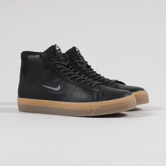 Nike SB Blazer Mid Premium Shoes Black White Gum