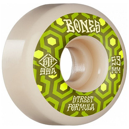BONES WHEELS STF SKATEBOARD WHEELS RETROS 53MM V1 STANDARD 99A 4PK