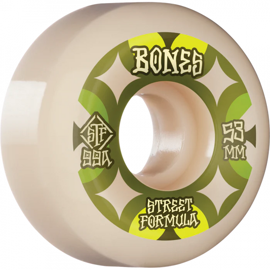BONES WHEELS STF SKATEBOARD WHEELS RETROS 53MM V5 SIDECUT 99A 4PK