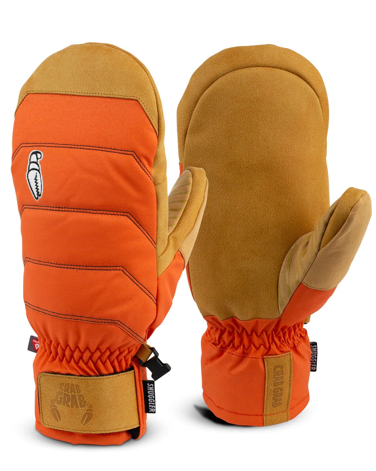 Crab Grab Snuggler Mitten Unisex Orange Contrast