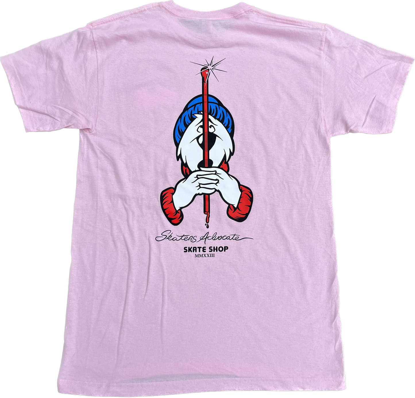 Skaters Advocate Slurpee Bear and Straw Powell Peralta Spoof T-Shirt Pink