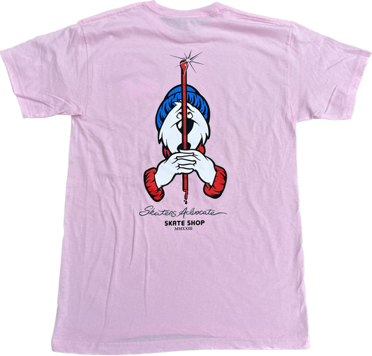 Skaters Advocate Slurpee Bear and Straw Powell Peralta Spoof T-Shirt Pink