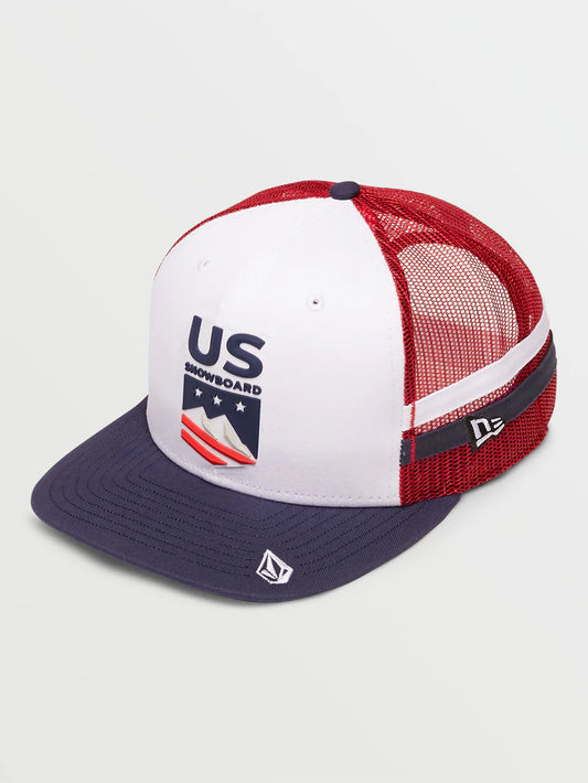USA TRUCKER HAT - RED COMBO