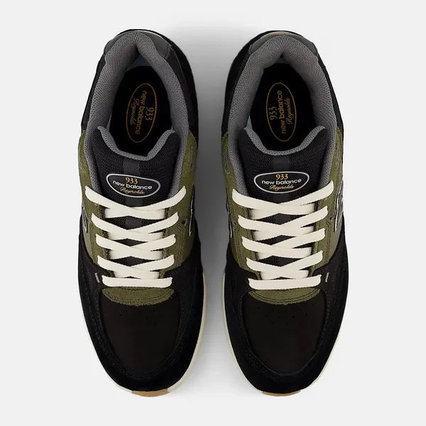 New Balance Numeric 933 Reynolds Black & Olive Skate Shoes