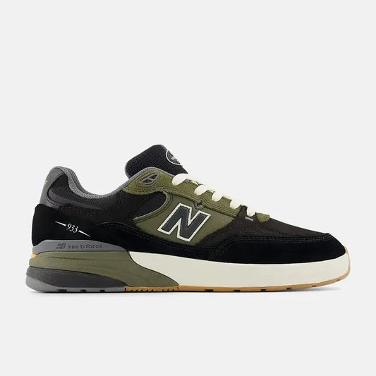 New Balance Numeric 933 Reynolds Black & Olive Skate Shoes