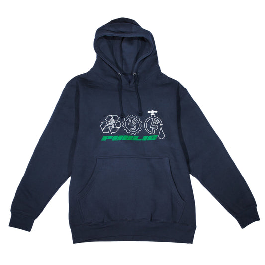 Public Snowboards Research Hoodie - Navy