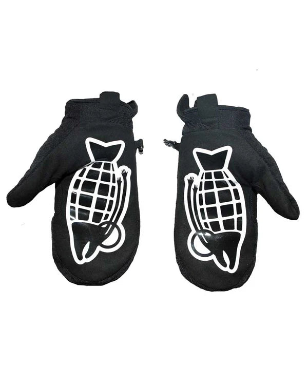 Salmon Arms Black Spring Snowboarding Mittens 2025