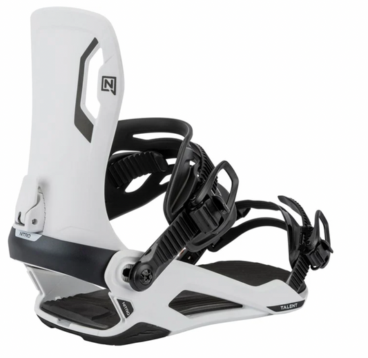 Nitro Talent White Snowboard Bindings 2026