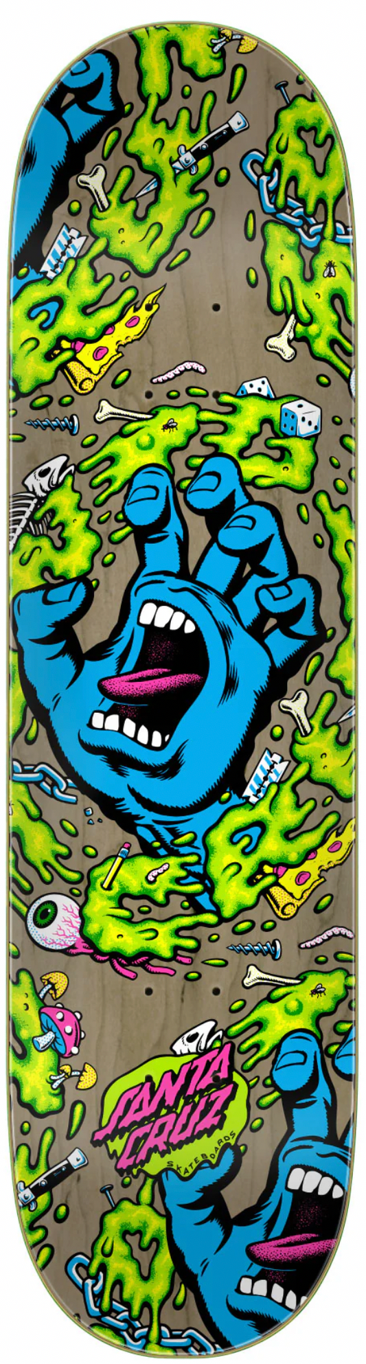 8.25in Slime Scream Santa Cruz Birch Skateboard Deck