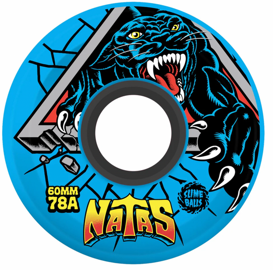 60mm Natas Kaupas OG Slime Blue 78a Slime Balls Skateboard Wheels
