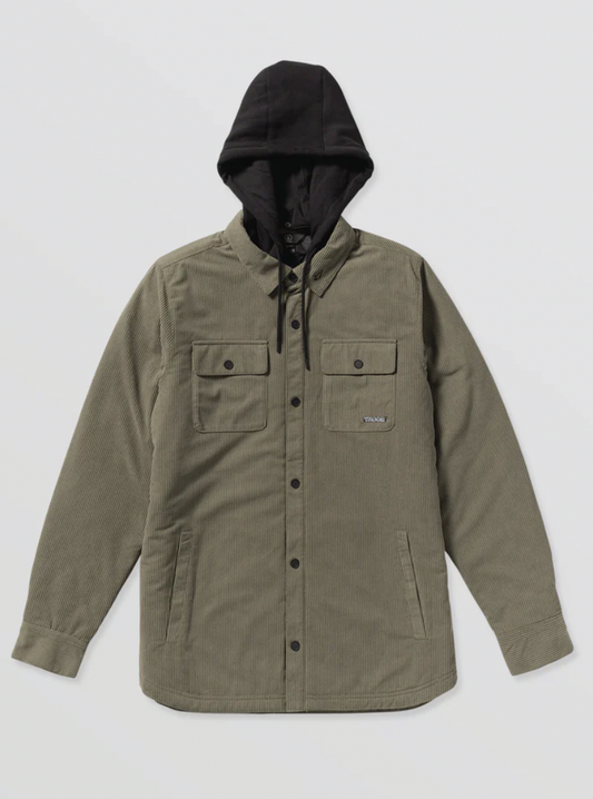 VOLCOM KENSON INSULATED FLANNEL JACKET - MILITARY